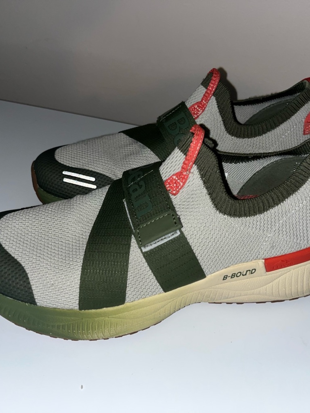 L.L. Bean Olive Green Slip-On Athletic Sneakers